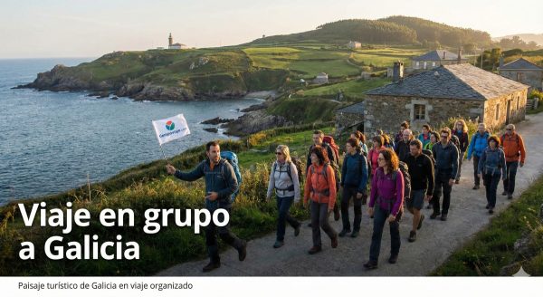 Paisaje turístico de Galicia en viaje organizado